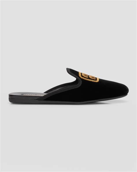 miu miu velvet mules|Miu Miu Embroidered Velvet Loafer Mules .